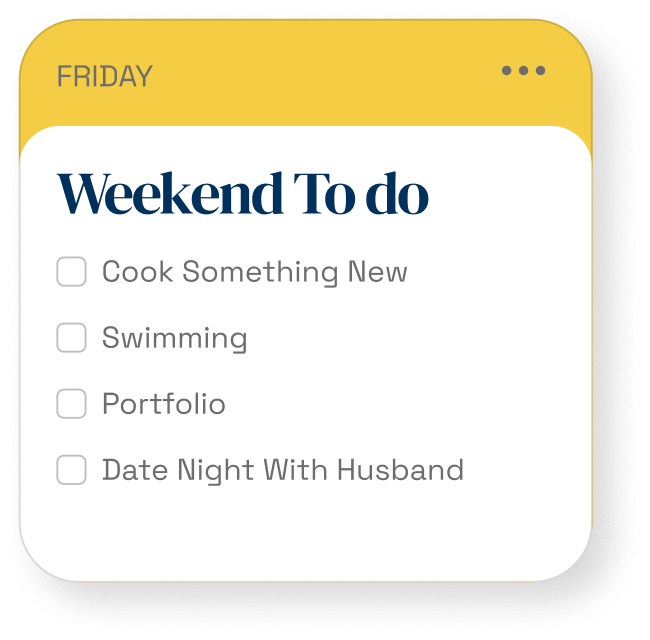 Friday weekend to-do list